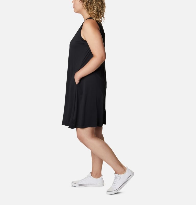 Women's Columbia Chill River Printed Dress Black | Plus Size CA-P53C6